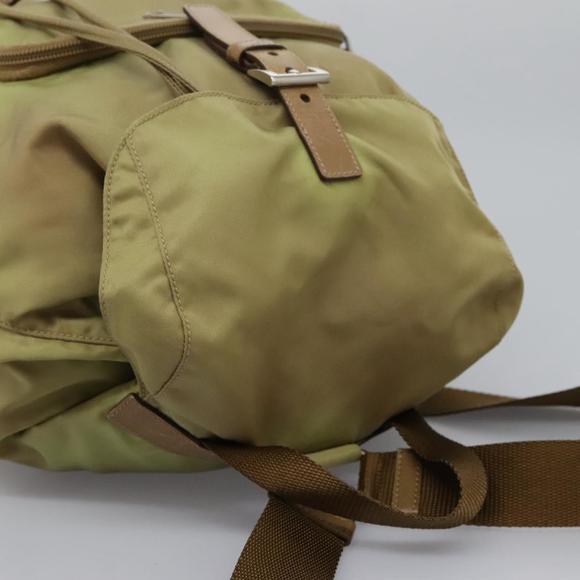 PRADA Backpack Nylon Beige Brown Silver Auth bs22981 - Picture 6 of 16